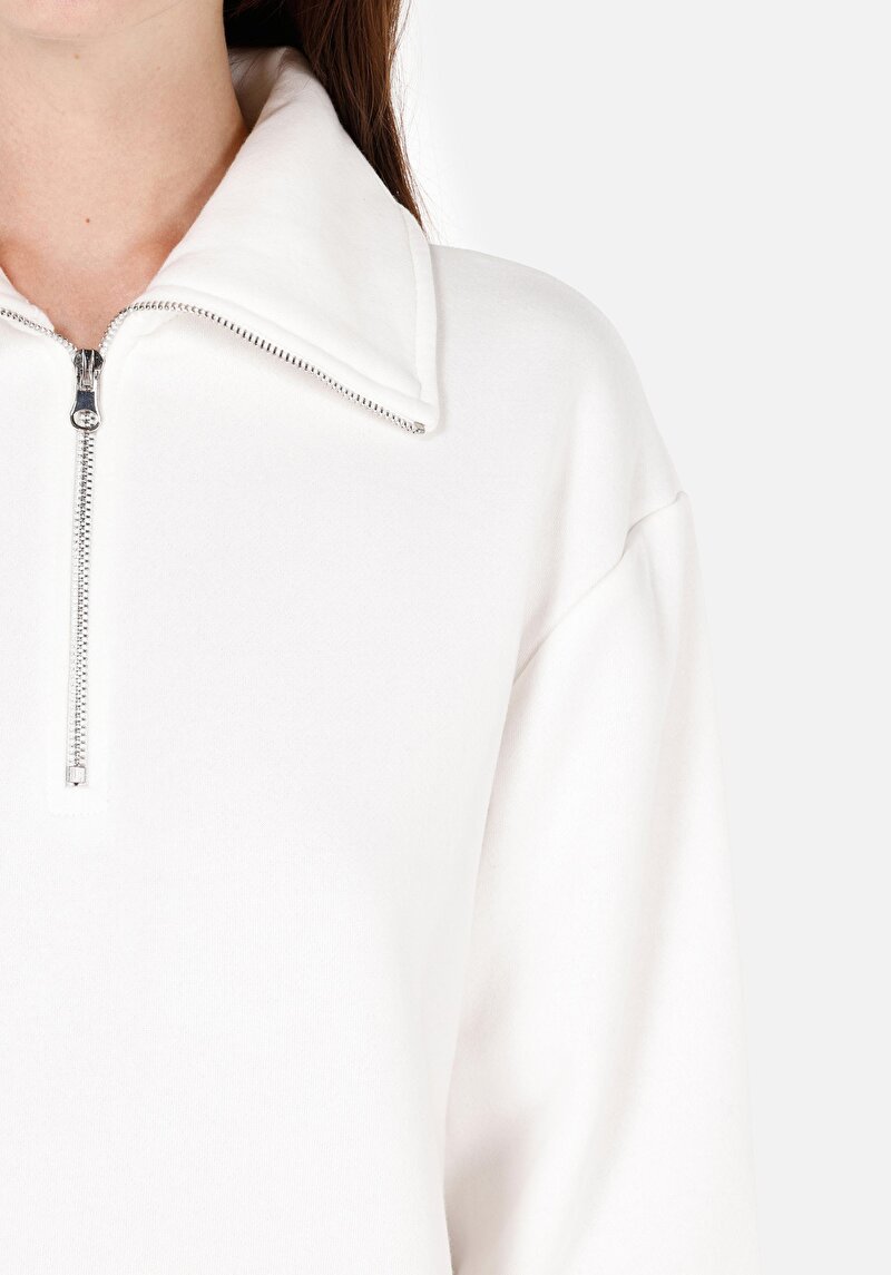 Afișați detalii pentru Hanorac / Bluza De Dama Alb Regular Fit  Cl1065678