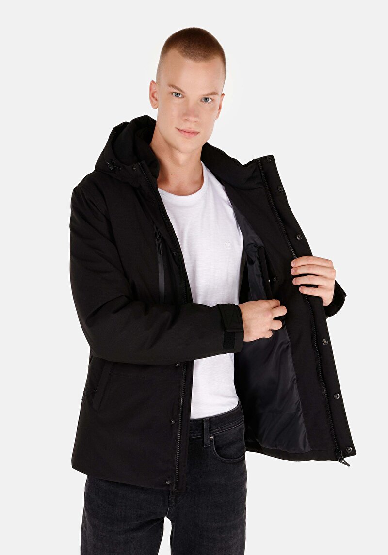 Afișați detalii pentru Jacheta De Barbati Negru Regular Fit  Cl1071018