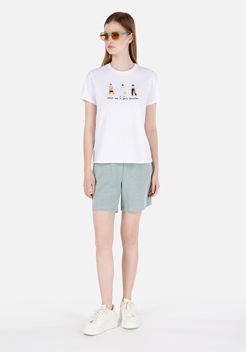 Imagine a Short / Pantaloni Scurti De Dama Verde Regular Fit  Cl1069067
