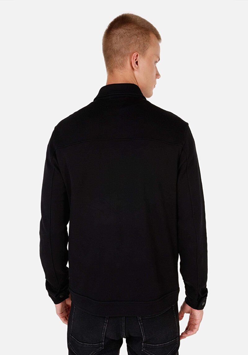 Imagine a Jachetă Neagră Pentru Bărbați Slim Fit