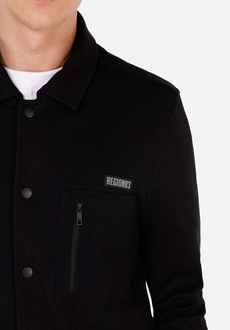 Afișați detalii pentru Jachetă Neagră Pentru Bărbați Slim Fit