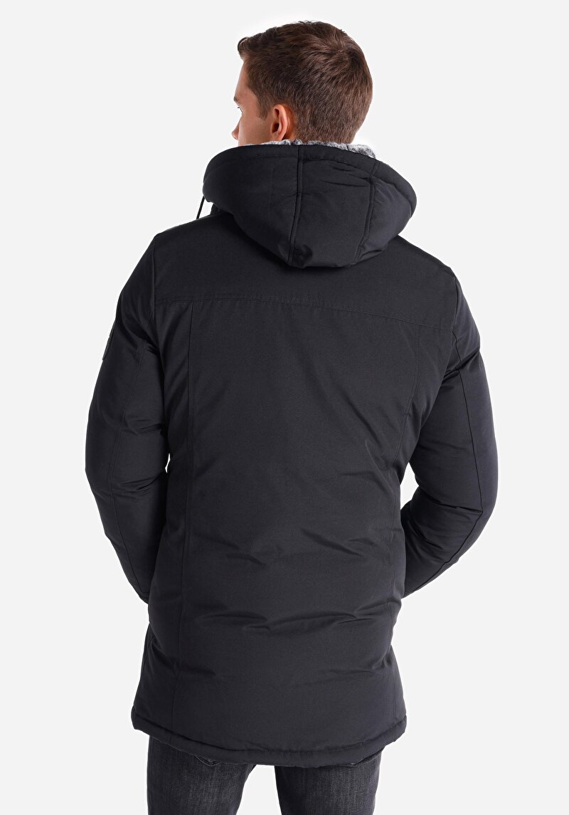 Imagine a Palton De Barbati Negru Regular Fit Cl1060983