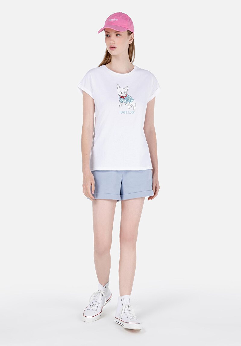 Imagine a Short / Pantaloni Scurti De Dama Albastru Regular Fit  Cl1069068