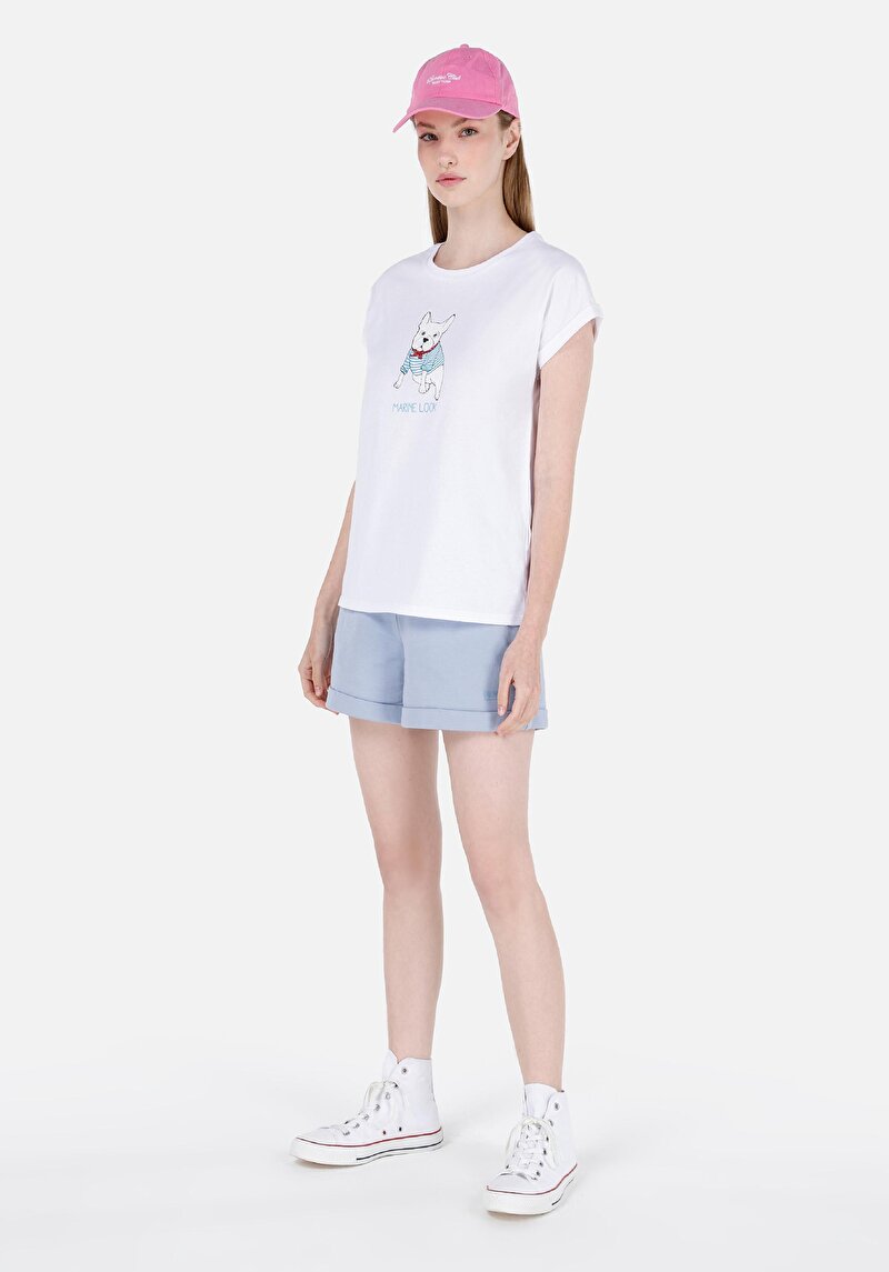 Imagine a Short / Pantaloni Scurti De Dama Albastru Regular Fit  Cl1069068