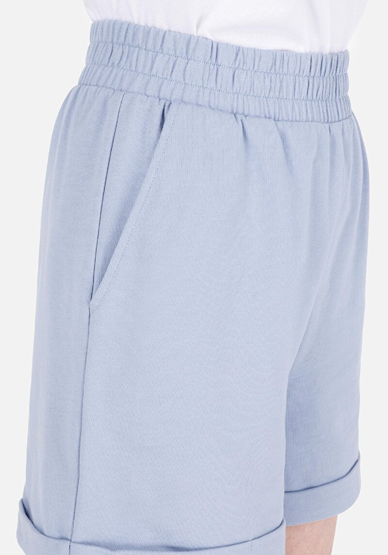 Imagine a Short / Pantaloni Scurti De Dama Albastru Regular Fit  Cl1069068