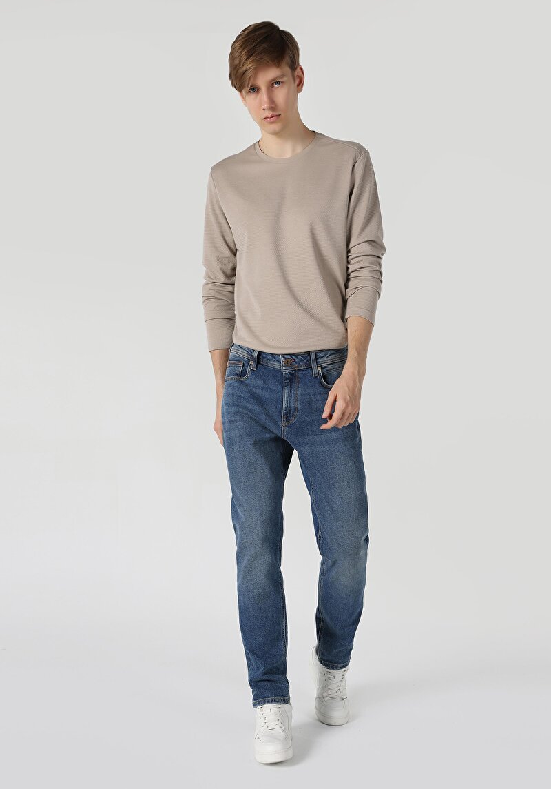 Afișați detalii pentru Pantaloni De Barbati Albastru Regular Fit 067 Jack Cl1062428