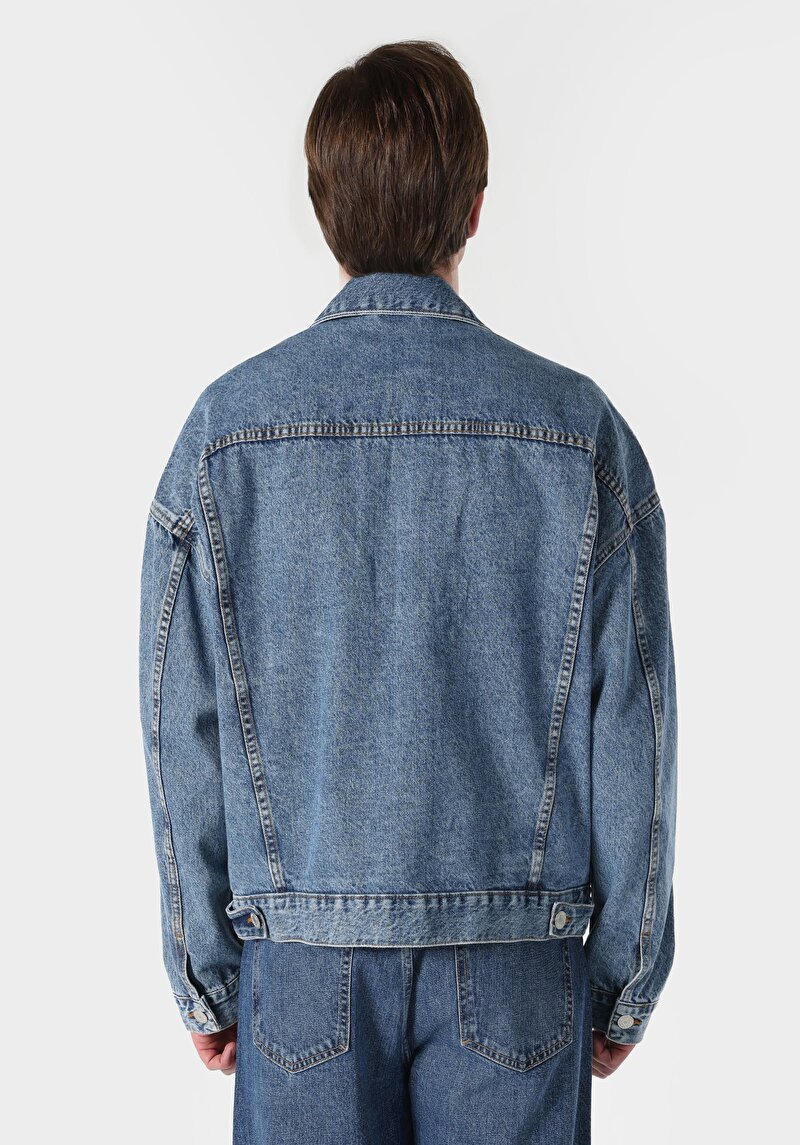 Imagine a Jacheta De Barbati Albastru Oversize Fit Cl1062451