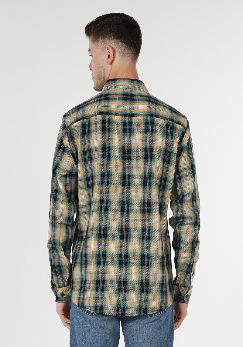 Imagine a Camasa Cu Maneca Lunga De Barbati Multicolor Regular Fit Cl1061019