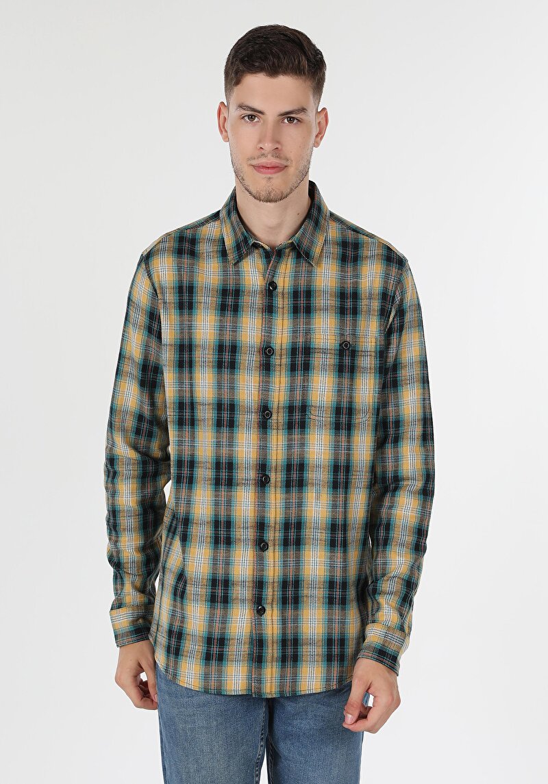 Afișați detalii pentru Camasa Cu Maneca Lunga De Barbati Multicolor Regular Fit  Cl1061019