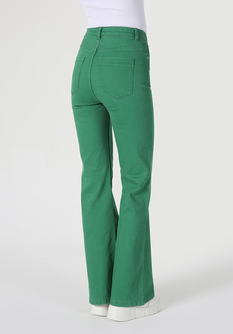 Afișați detalii pentru Pantaloni De Dama Verde Slim Fit  Cl1062466
