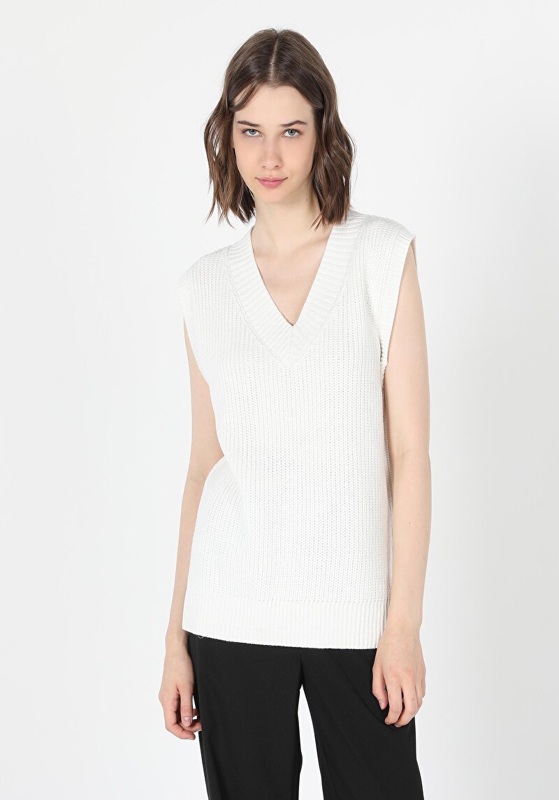 Imagine a Pulover De Dama Alb Regular Fit Cl1061035