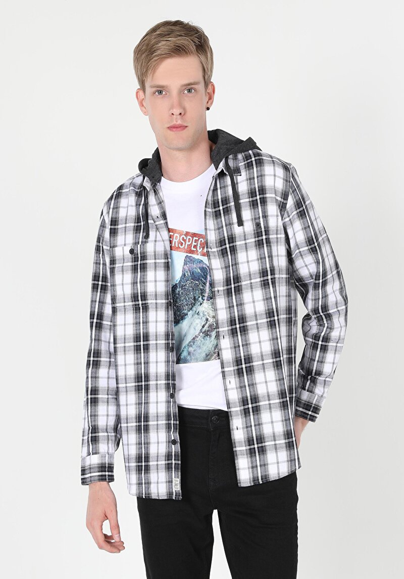 Imagine a Camasa Cu Maneca Lunga De Barbati Antracit Comfort Fit  Cl1059699