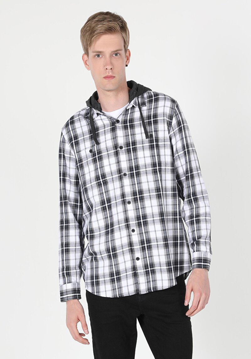 Imagine a Camasa Cu Maneca Lunga De Barbati Antracit Comfort Fit  Cl1059699