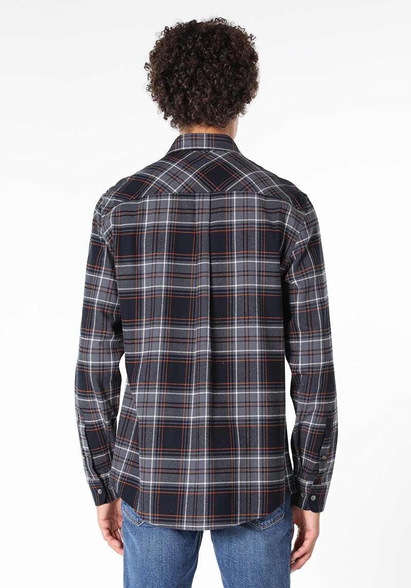 Imagine a Camasa Cu Maneca Lunga De Barbati Antracit Regular Fit Cl1059702