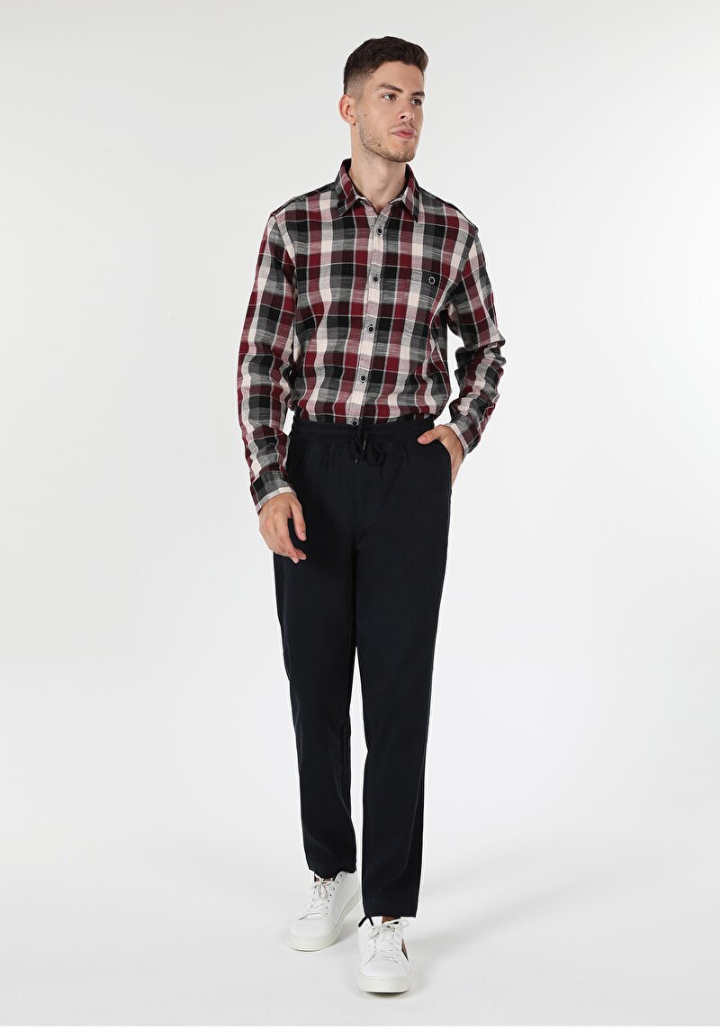 Imagine a Pantaloni De Barbati Albastru Marin Baggy Fit  Cl1059704