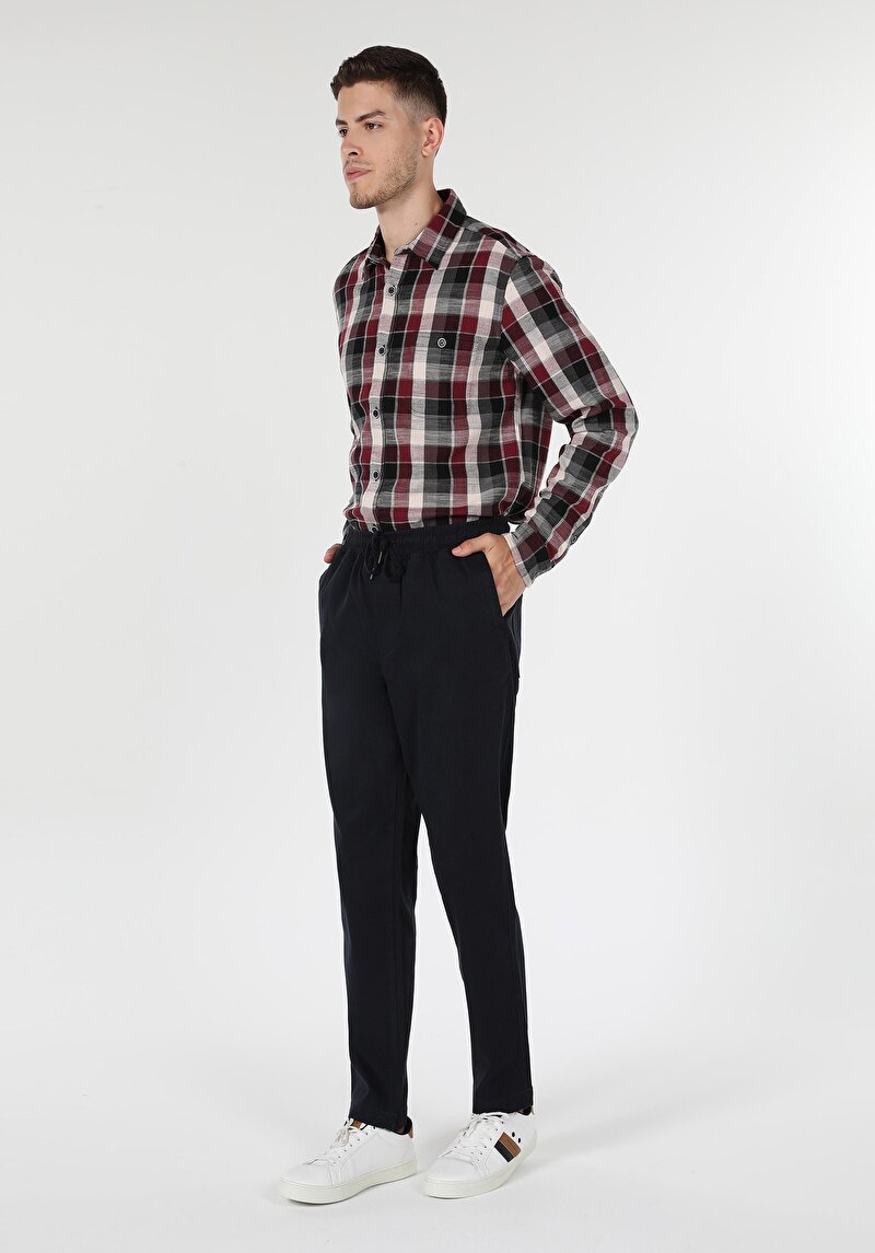 Imagine a Pantaloni De Barbati Albastru Marin Baggy Fit Cl1059704