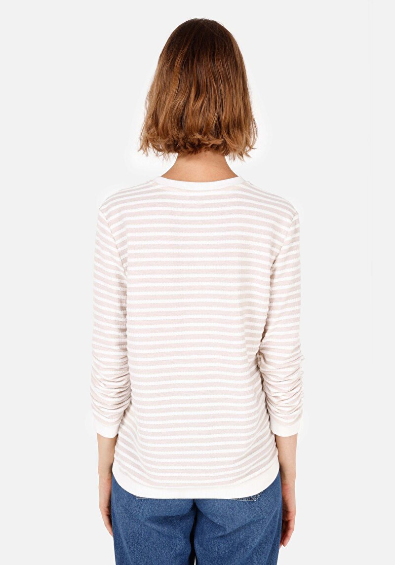 Afișați detalii pentru Tricou Cu Maneca Lunga De Dama Bej Regular Fit  Cl1070221