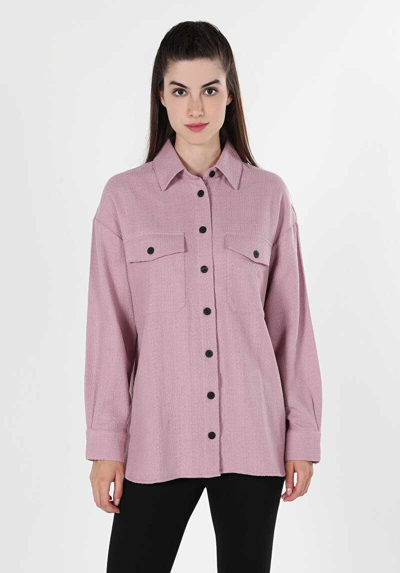 Afișați detalii pentru Camasa Cu Maneca Lunga De Dama Roz   Cl1061043