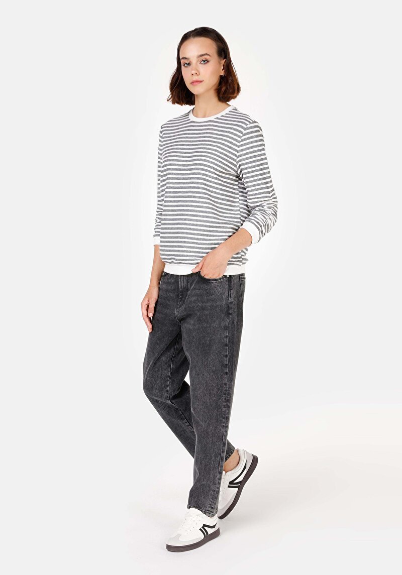 Afișați detalii pentru Tricou Cu Maneca Lunga De Dama Alb Regular Fit  Cl1070221