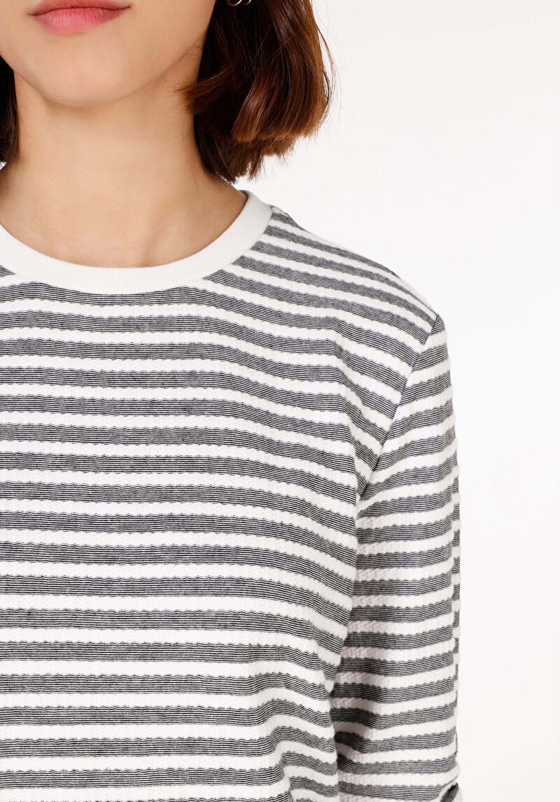 Afișați detalii pentru Tricou Cu Maneca Lunga De Dama Alb Regular Fit  Cl1070221