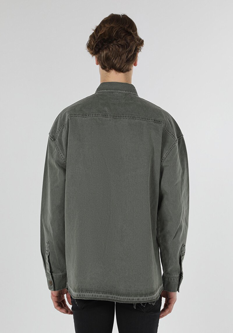 Afișați detalii pentru Camasa Cu Maneca Lunga De Barbati Albastru Oversize Fit  Cl1058524