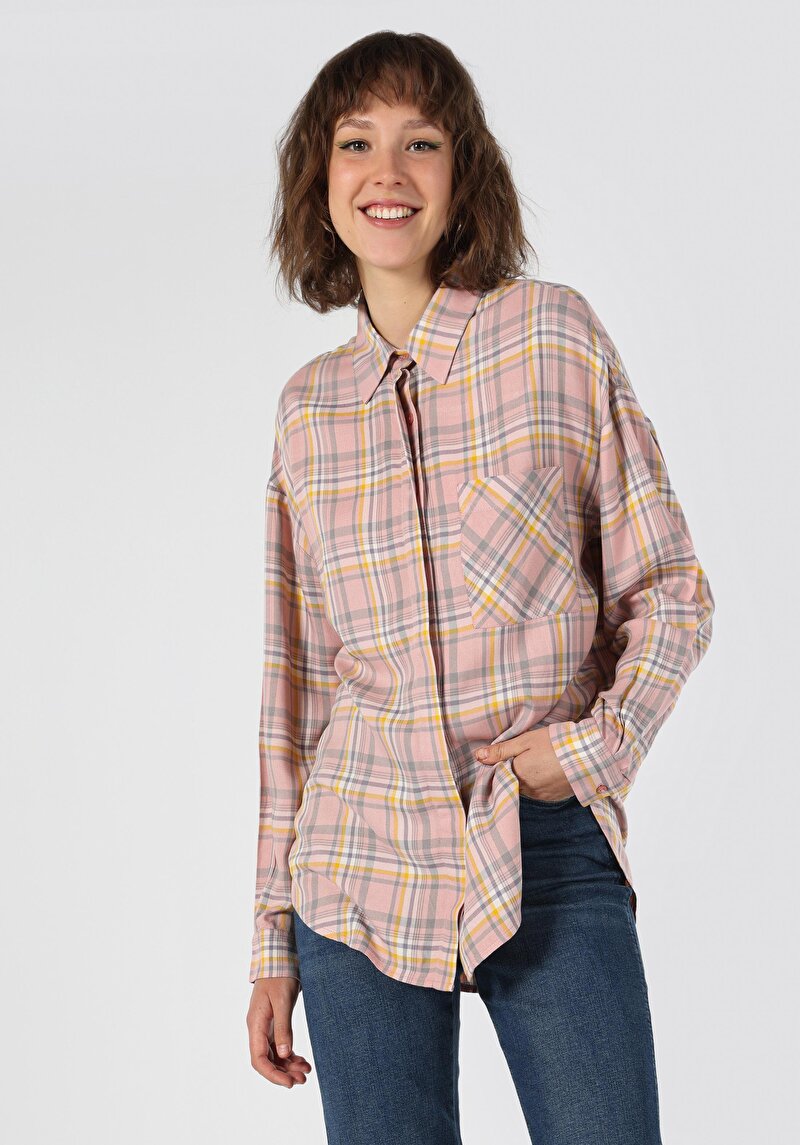 Imagine a Camasa Cu Maneca Lunga De Dama Roz Cl1061047