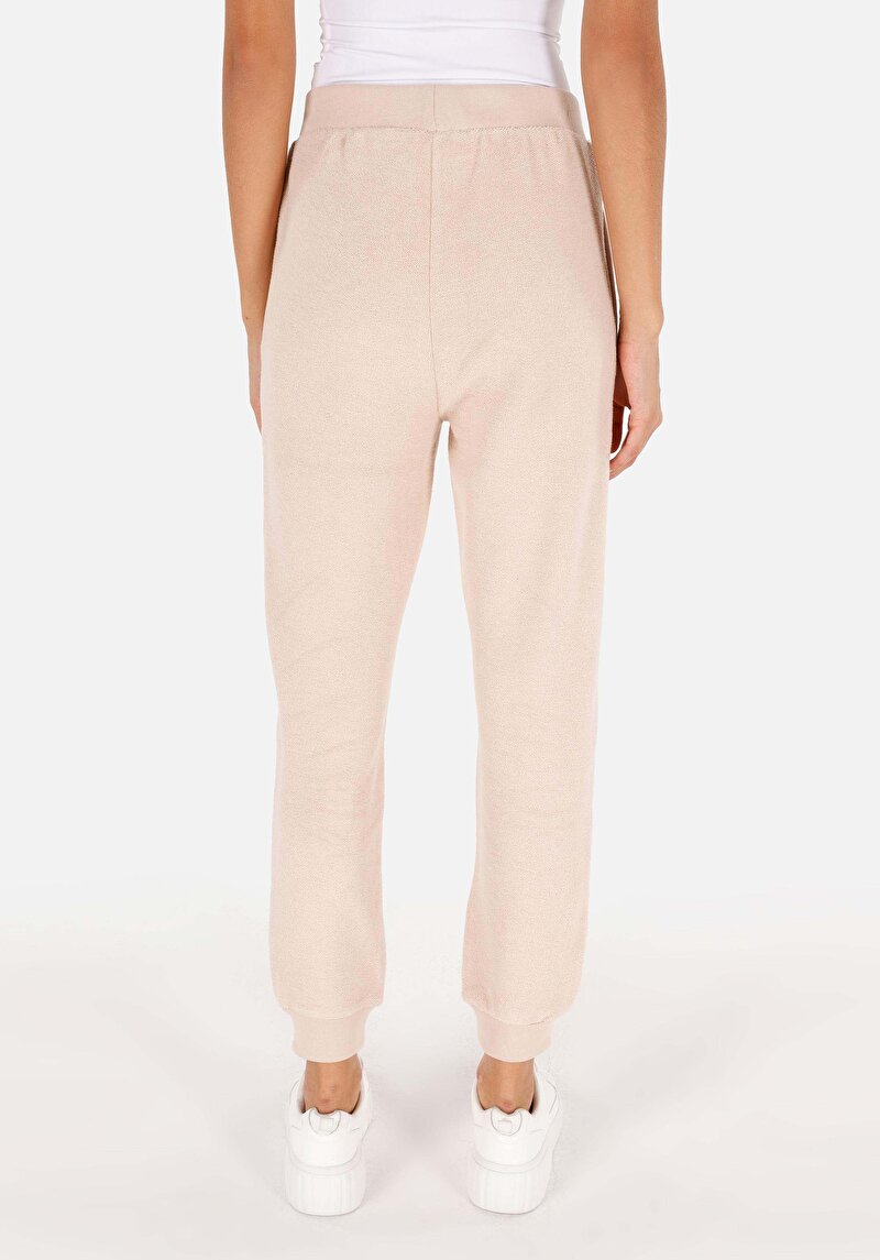 Afișați detalii pentru Regular Fit Mid Talie Pantaloni De Trening Bej Pentru Femei