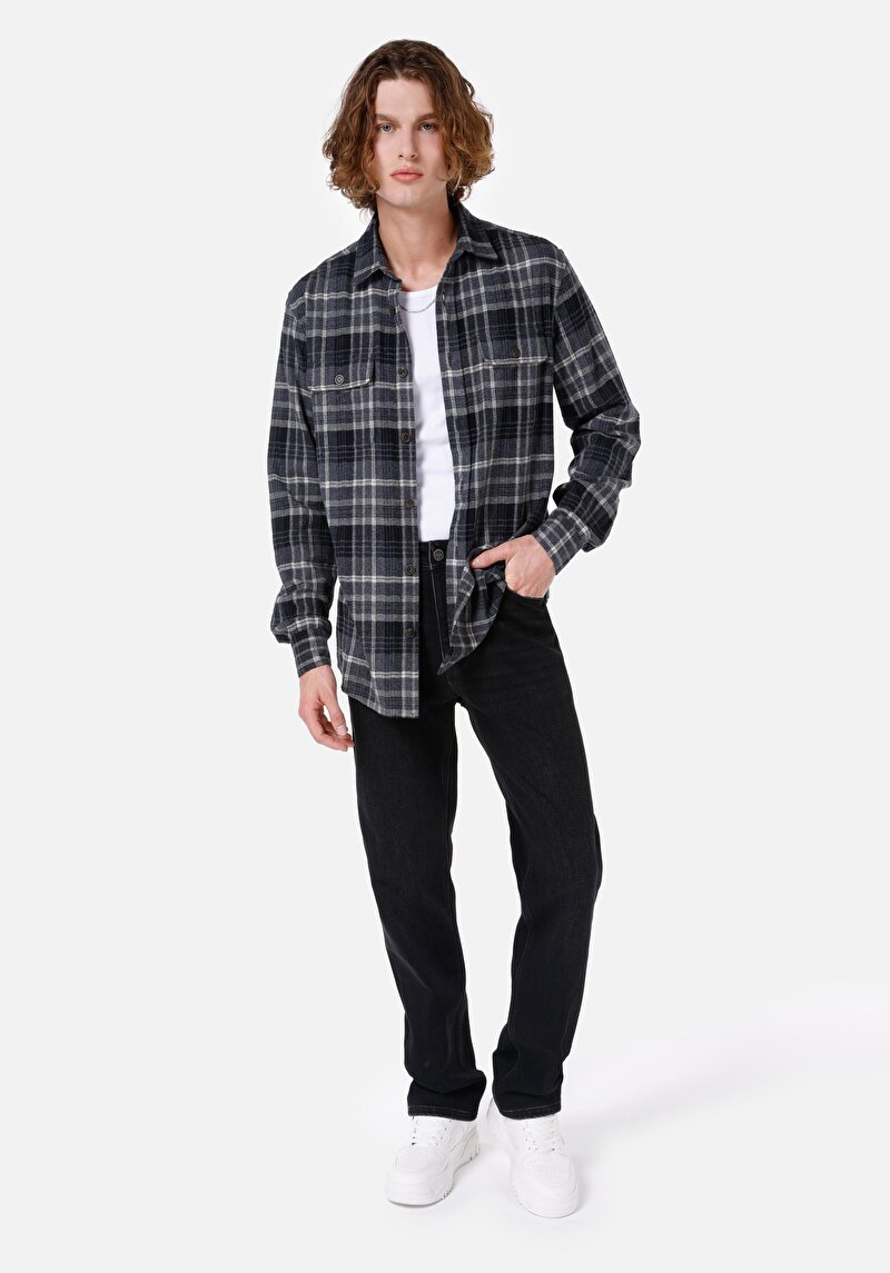 Imagine a Camasa Cu Maneca Lunga De Barbati Antracit Cl1065943