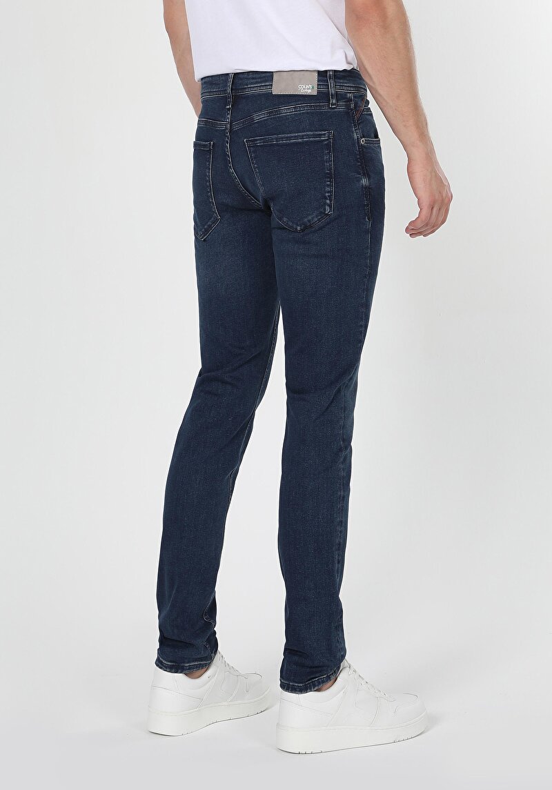 Imagine a Pantaloni De Barbati Albastru Inchis Slim Fit 041 Danny Cl1063366