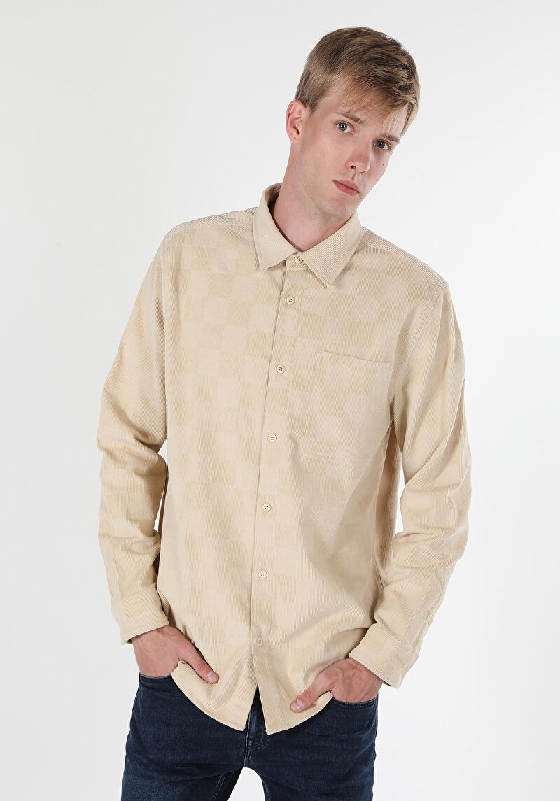 Imagine a Camasa Cu Maneca Lunga De Barbati Alb Comfort Fit  Cl1059767