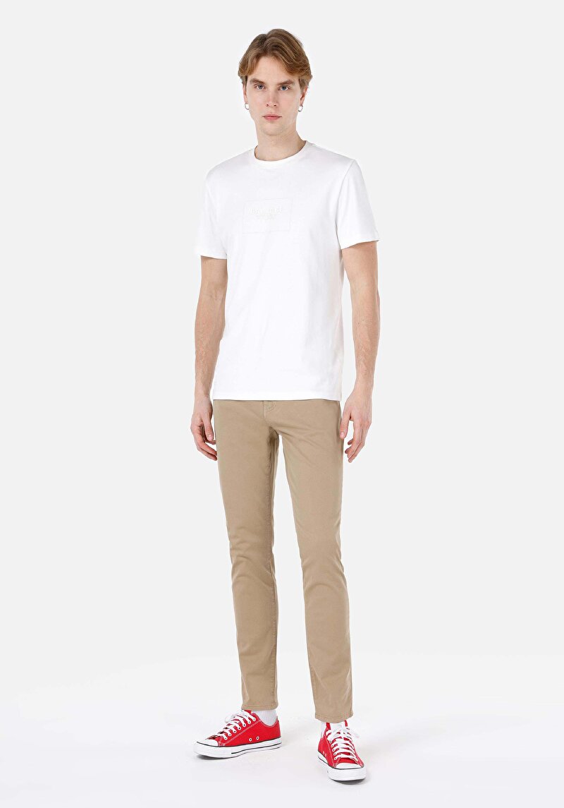 Imagine a Pantaloni Maro Pentru Bărbați Cu Talie Dreaptă Cu Talie Dreaptă