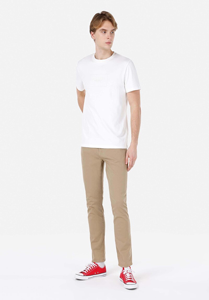 Afișați detalii pentru Pantaloni Maro Pentru Bărbați Cu Talie Dreaptă Cu Talie Dreaptă