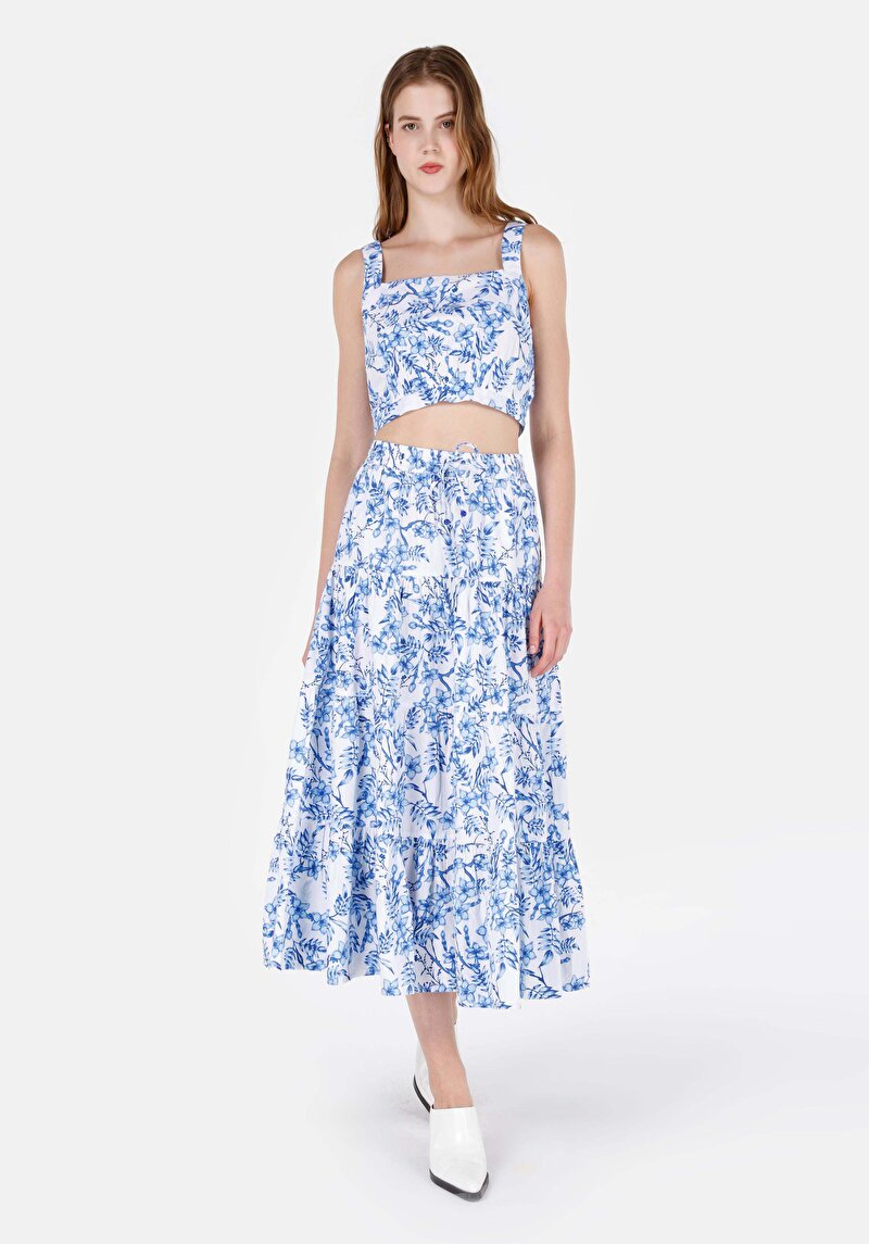 Imagine a Fusta De Dama Alb Midi Scirt Cl1069170