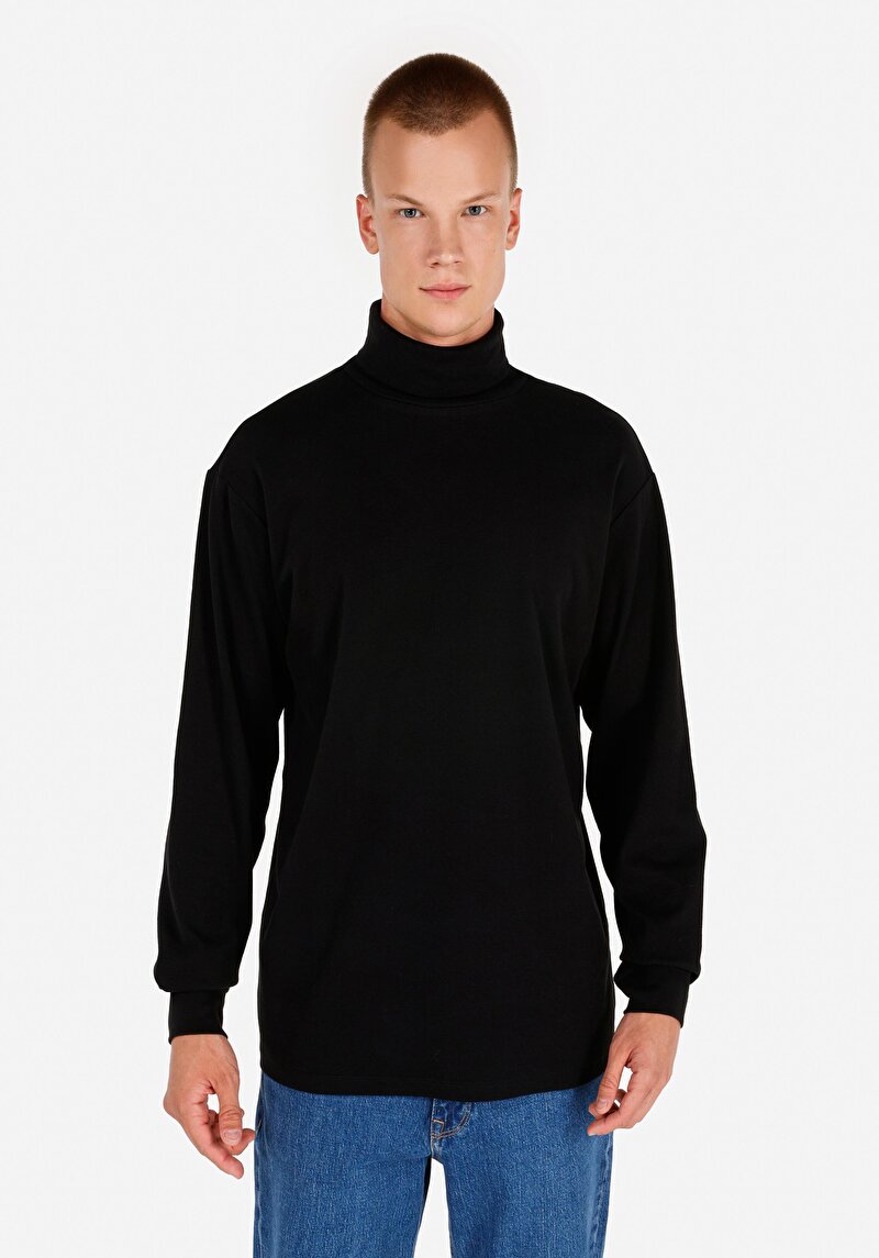 Imagine a Tricou Cu Maneca Lunga De Barbati Negru 100% bumbacCl1066054