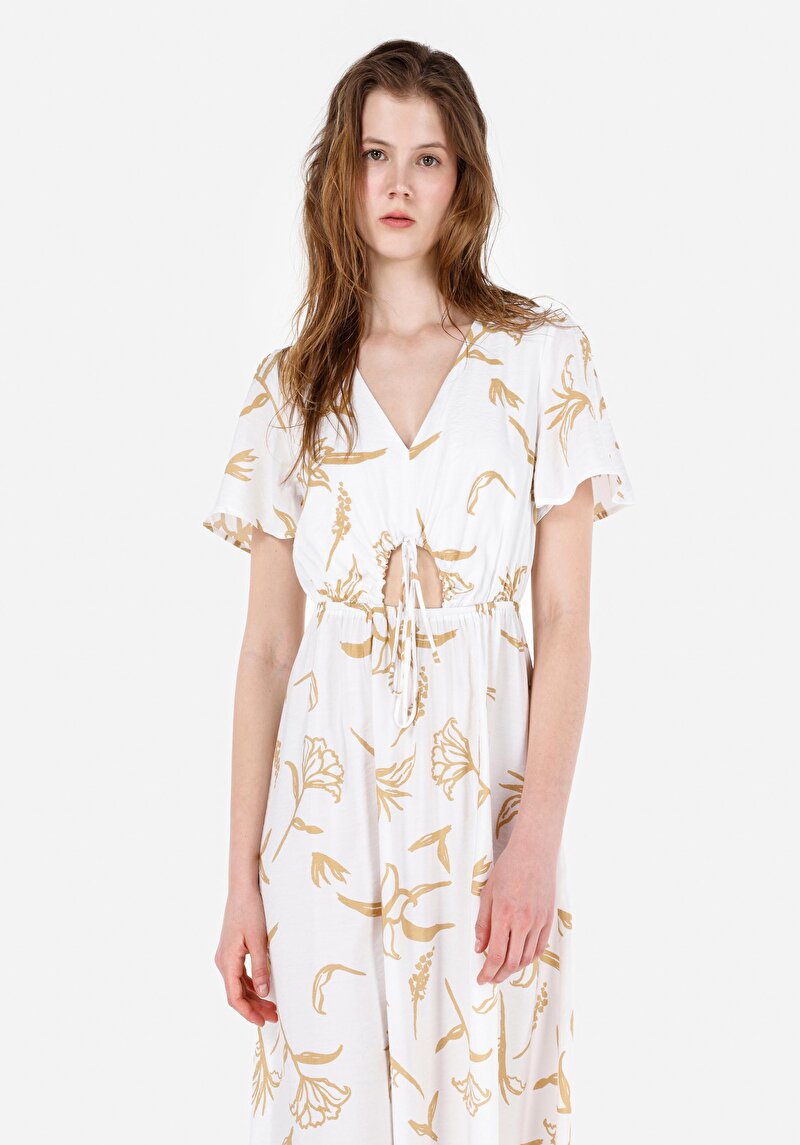 Imagine a Rochie Ecru Pentru Femei Regular Fit