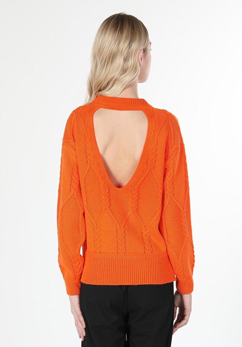 Imagine a Pulover De Dama Portocaliu Regular Fit Cl1061089