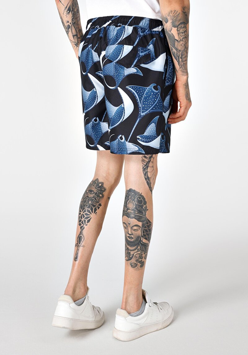 Imagine a Short De Plaja De Barbati Negru Regular Fit  Cl1063398