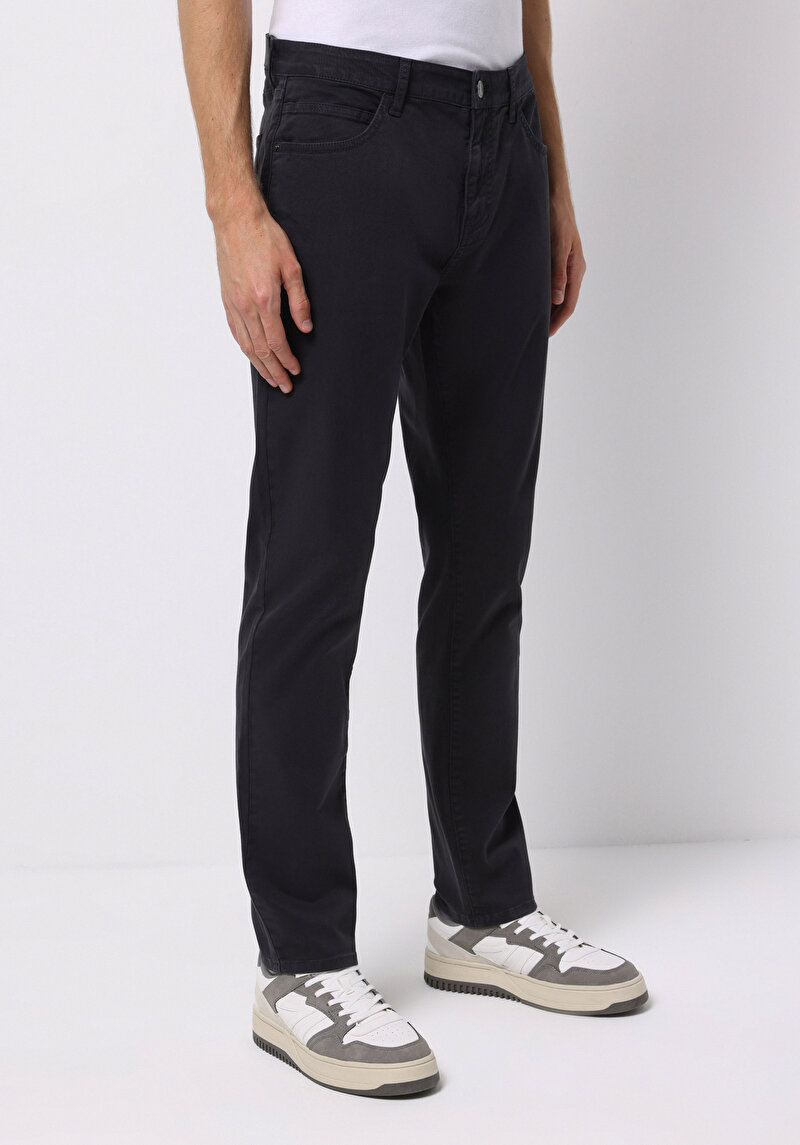 Afișați detalii pentru Pantaloni Gri Pentru Bărbați Cu Talie Dreaptă Cu Talie Dreaptă