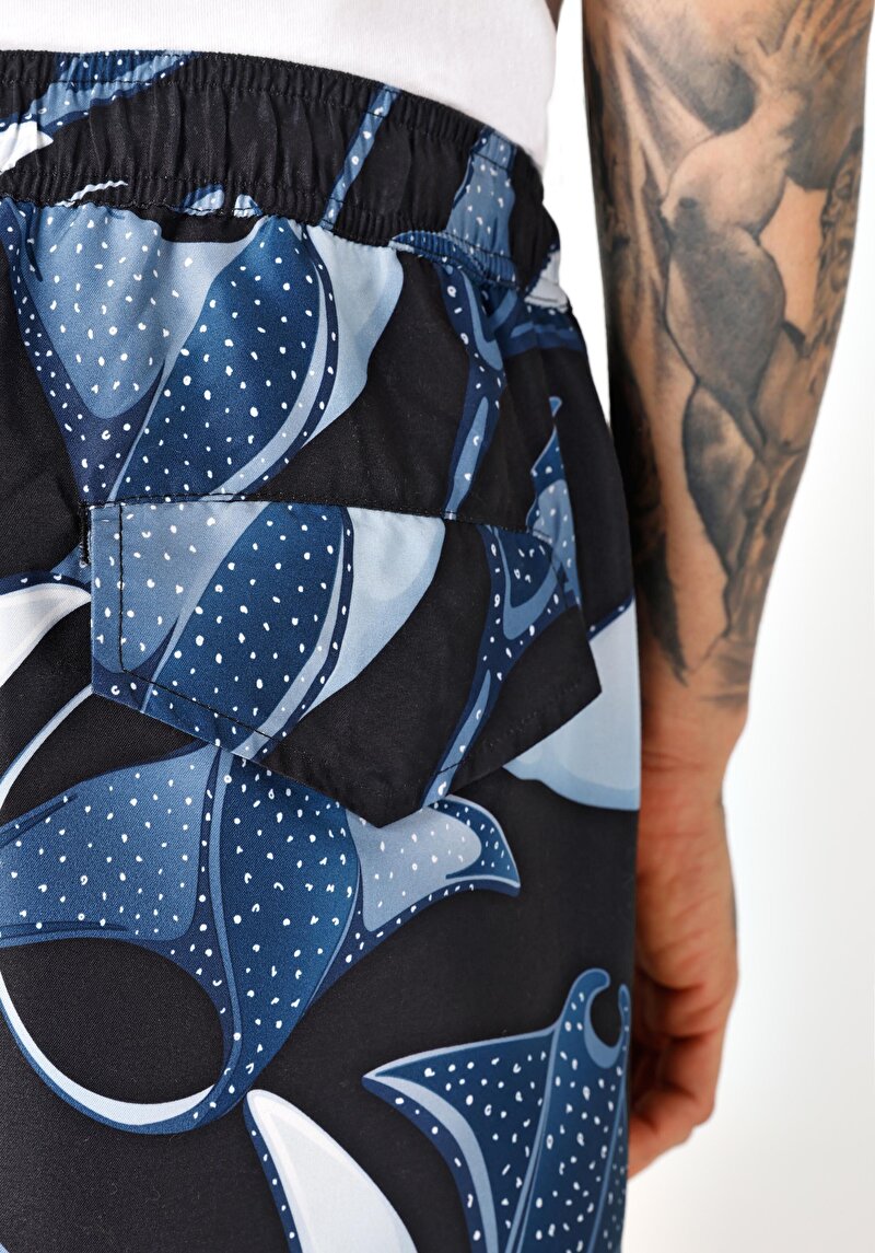 Imagine a Short De Plaja De Barbati Negru Regular Fit  Cl1063398