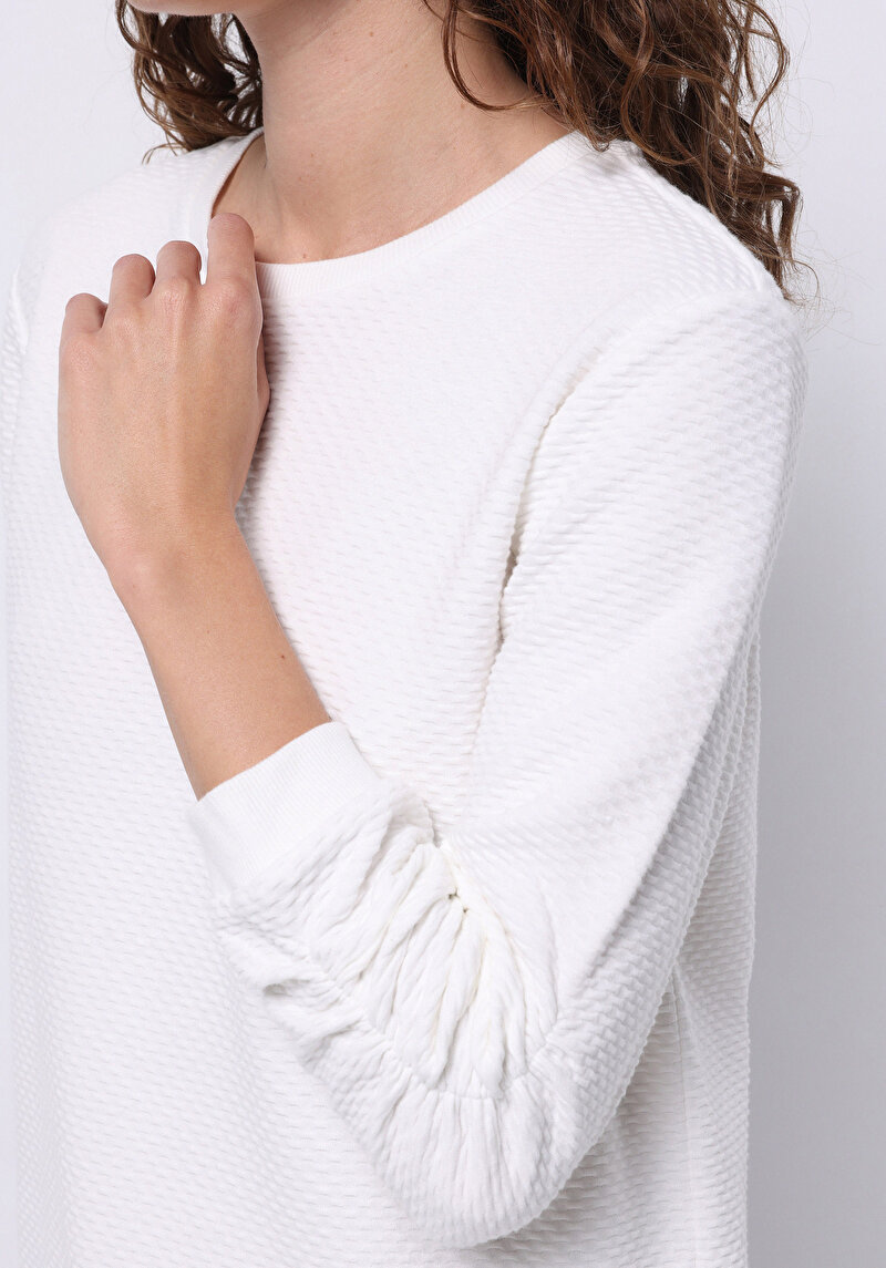 Afișați detalii pentru Tricou Cu Maneca Lunga De Dama Alb Regular Fit  Cl1070245