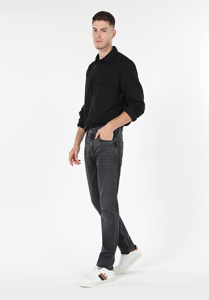 Afișați detalii pentru Camasa Cu Maneca Lunga De Barbati Negru   Cl1059810