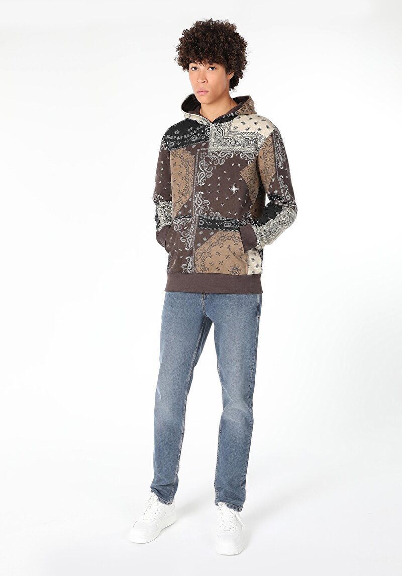 Imagine a Hanorac / Bluza De Barbati Maro Regular Fit  Cl1061133