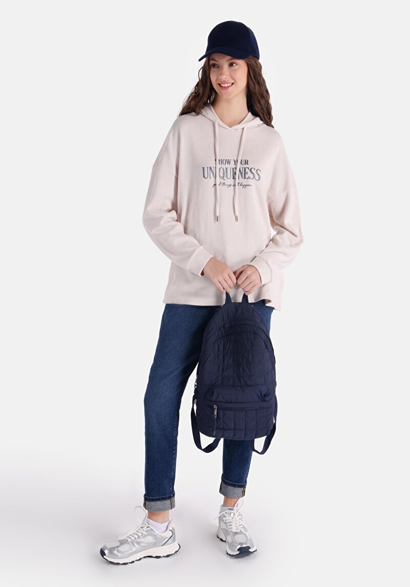 Afișați detalii pentru Tricou Cu Maneca Lunga De Dama Ecru Regular Fit  Cl1066291