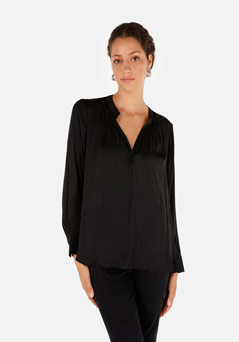 Imagine a Cămașă Neagră Pentru Femei Regular Fit