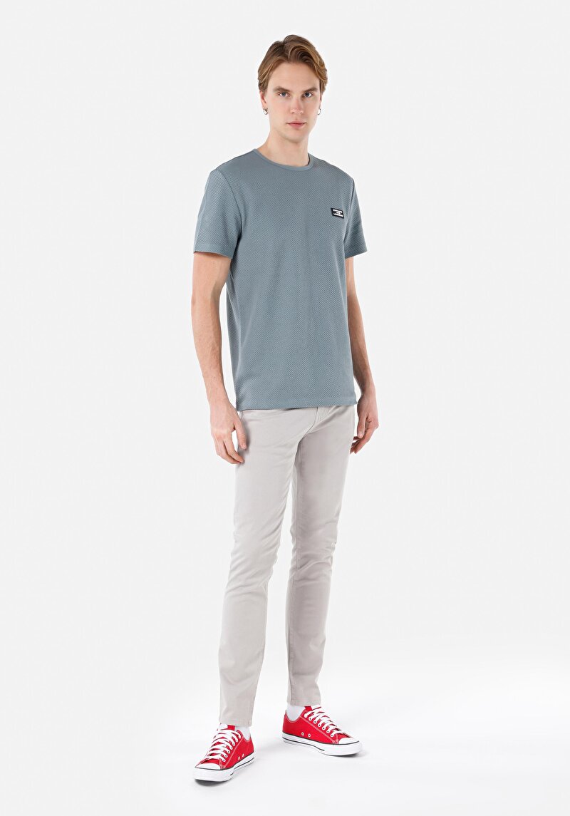 Imagine a Pantaloni De Barbati Alb Straight Fit  Cl1049744