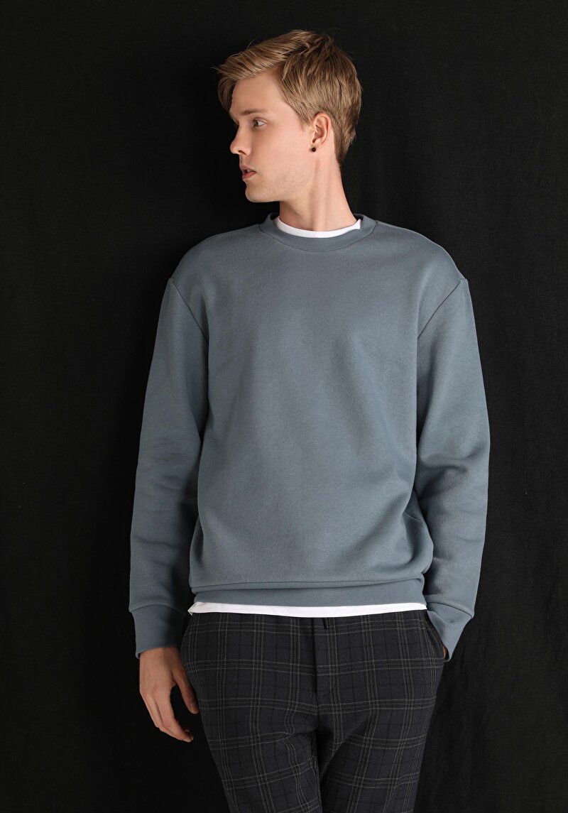 Imagine a Hanorac / Bluza De Barbati Albastru Comfort Fit Cl1059870