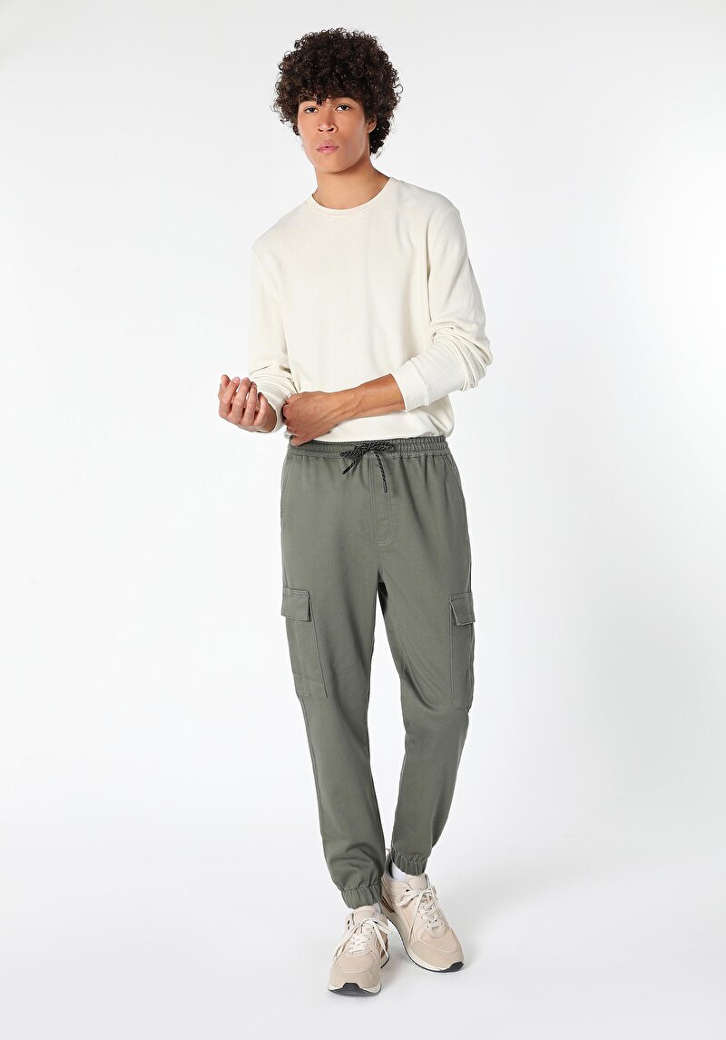 Imagine a Pantaloni De Barbati Kaki Slim Fit  Cl1061151