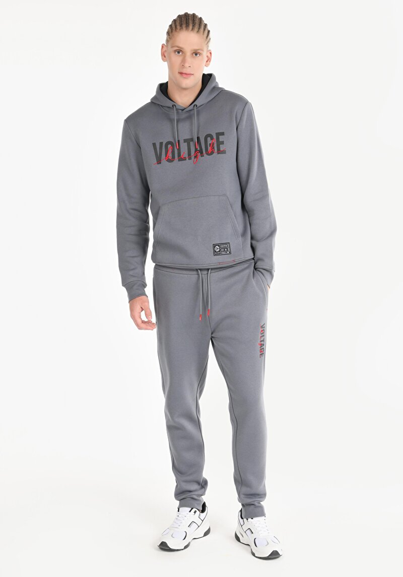 Imagine a Regular Fit Talie Medie Pantaloni De Trening Gri Pentru Bărbați