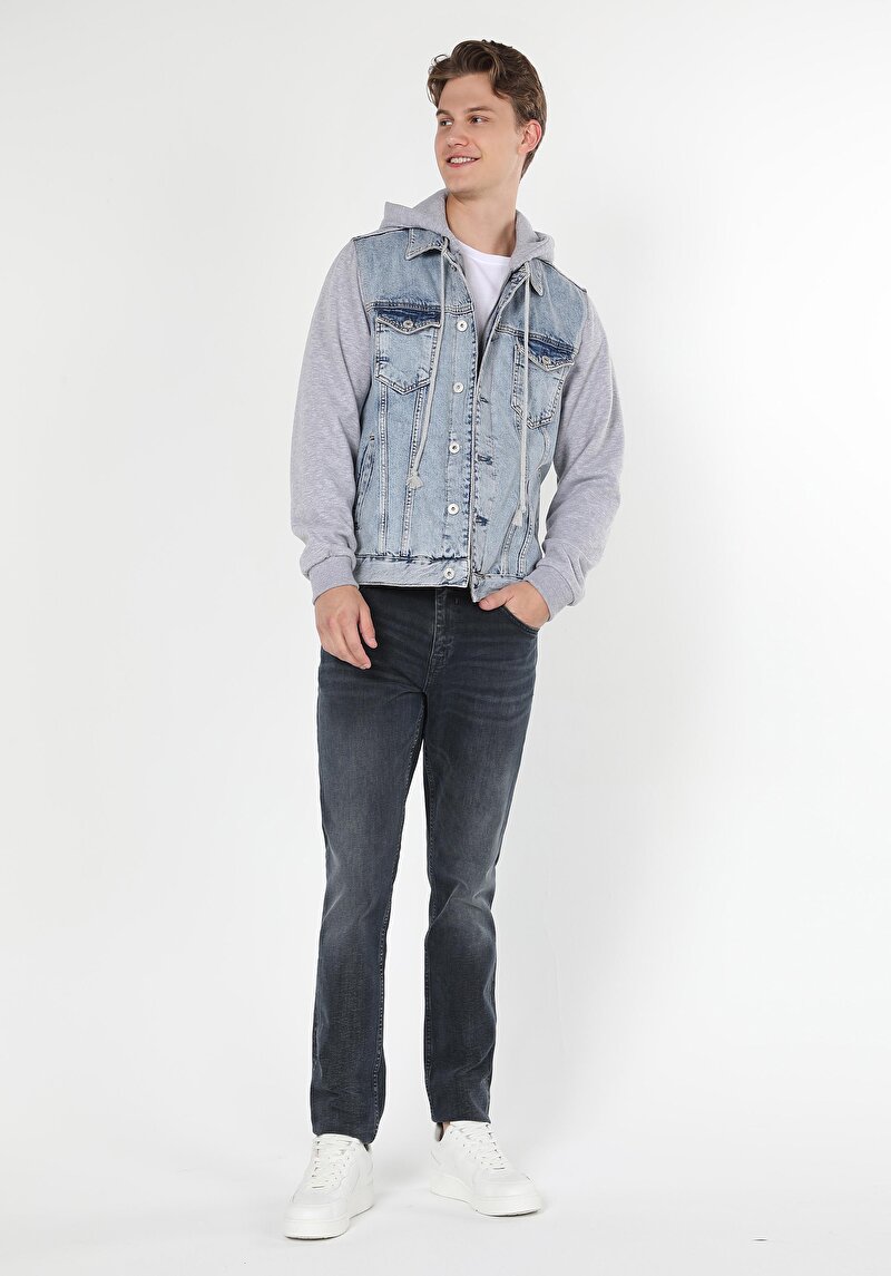 Imagine a Pantaloni De Barbati Albastru Inchis Slim Fit 041 Danny Cl1061330