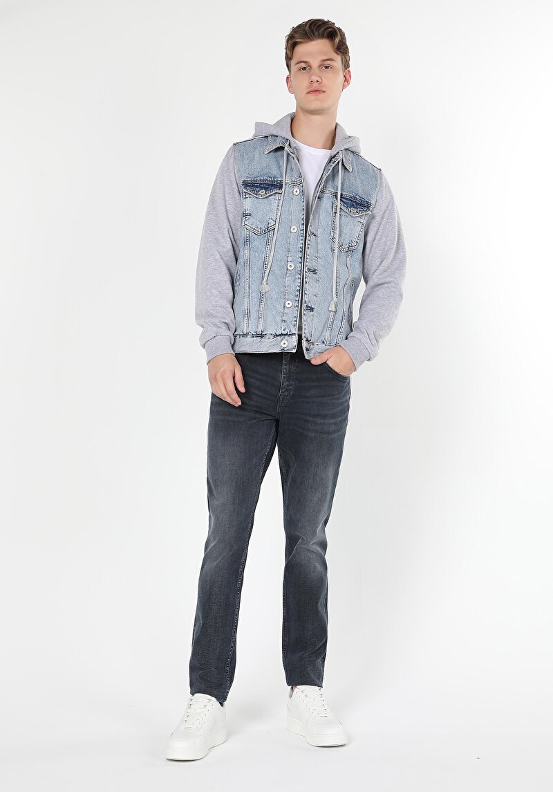 Afișați detalii pentru Pantaloni De Barbati Albastru Inchis Slim Fit 041 Danny Cl1061330